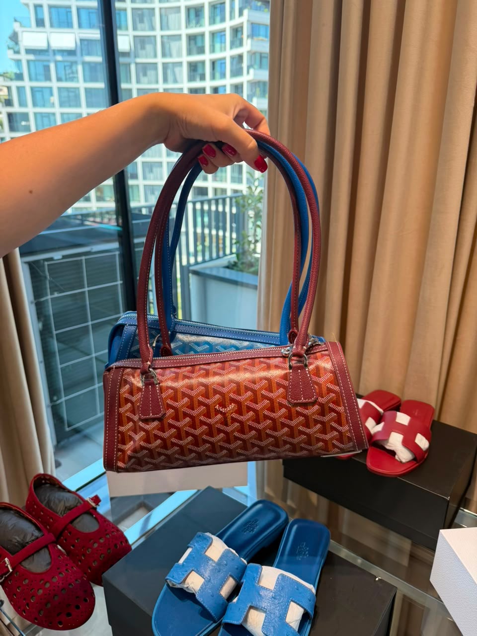 Goyard bag x Hermes shoes photo 2